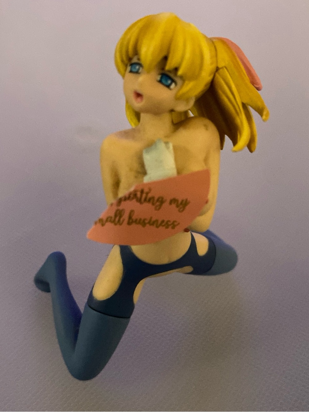 Yellow-Haired Anime Figurine Decorative Accent